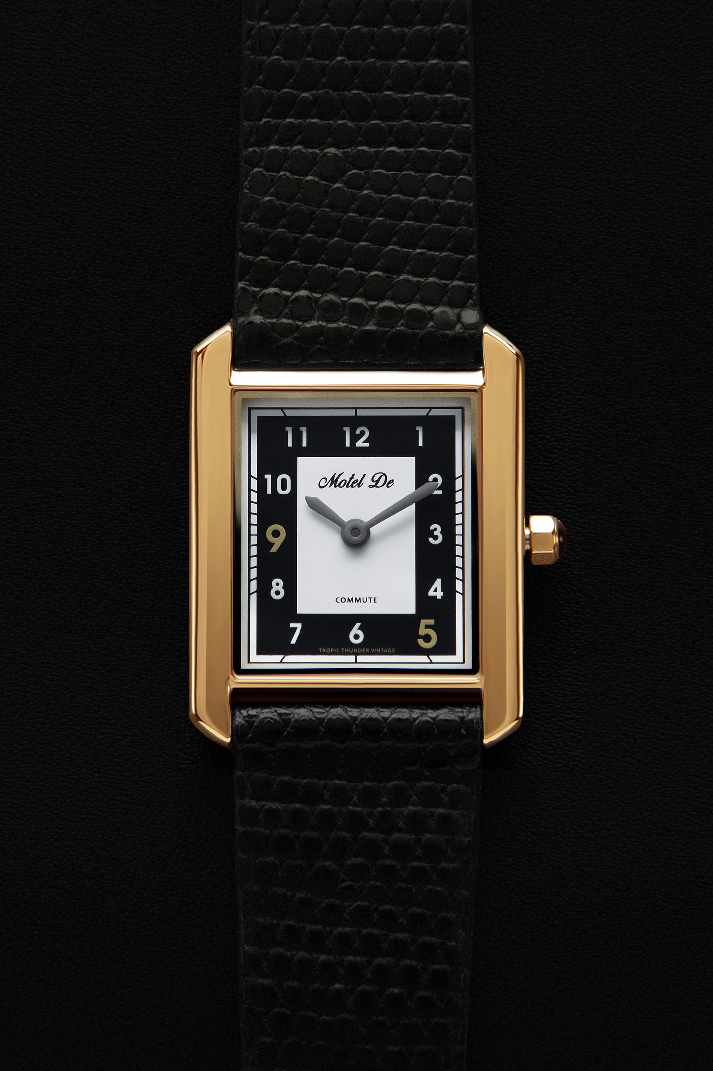 Motel De Commute Black Tuxedo Gold