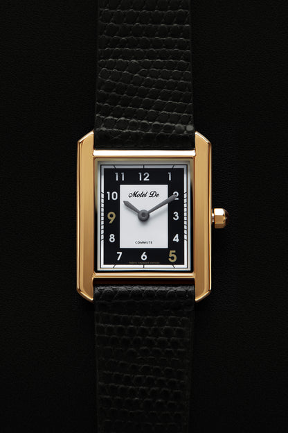 Motel De Commute Black Tuxedo Gold