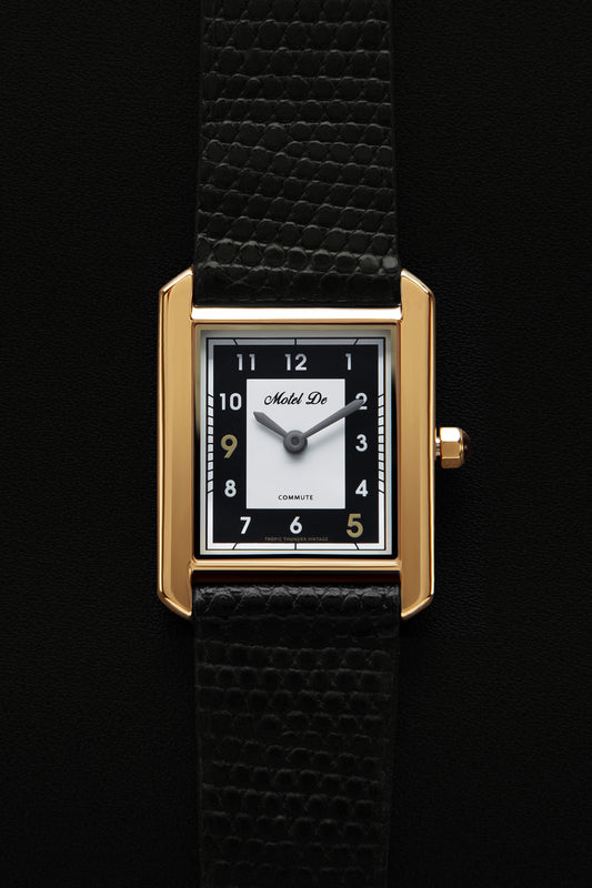 Motel De Commute Black Tuxedo Gold